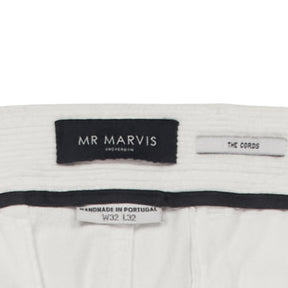 Mr Marvis White The Cords Trousers