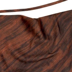 Motel Brown Marble Satin Dress