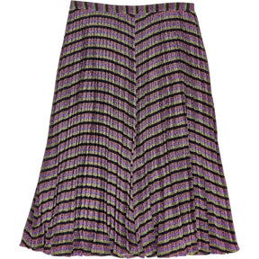 Whistles Purple Metallic Pleated Skirt