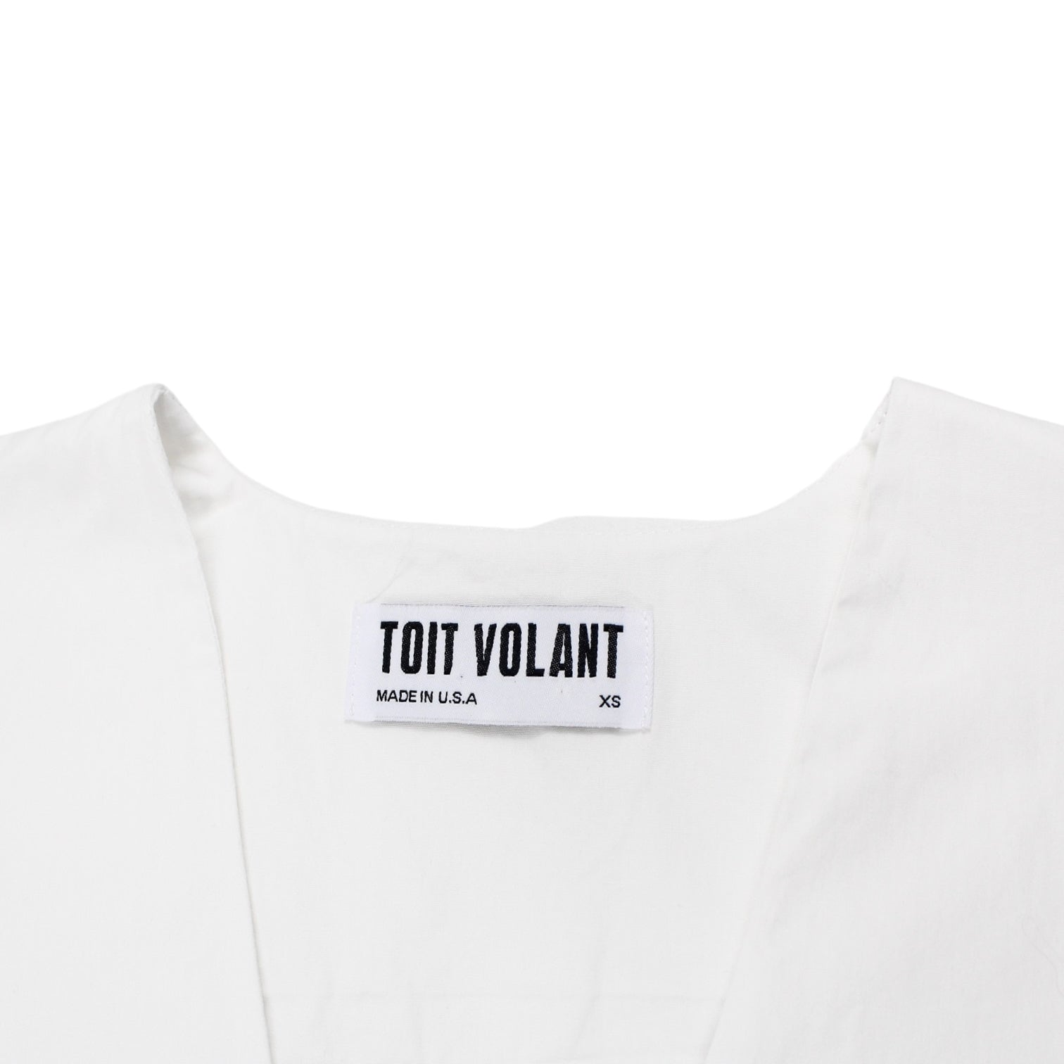 Toit Volant White Cropped Tunic Top