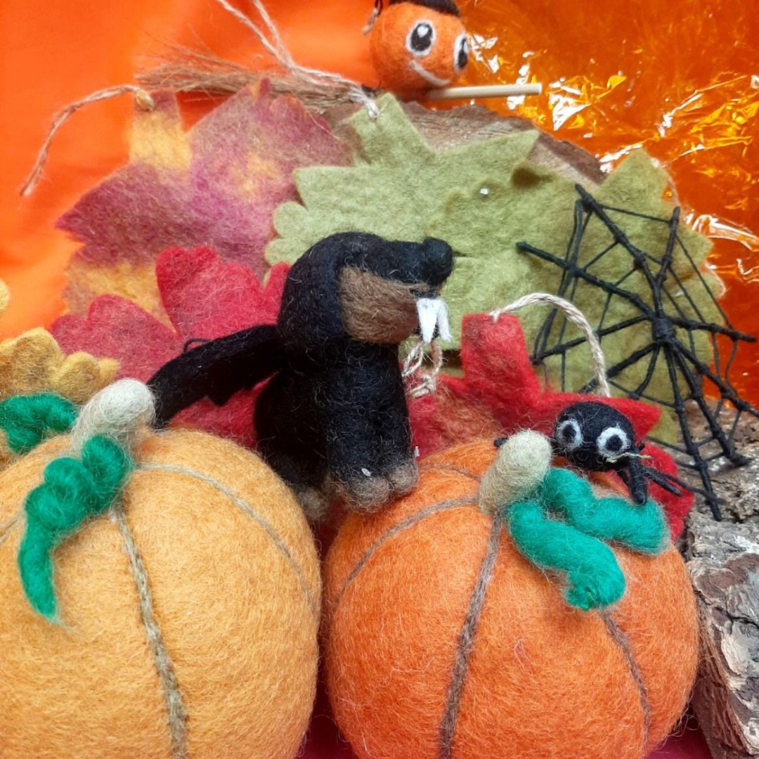 Handmade Felt 'Spooky Sausage Dog' Hanging Halloween Decoration