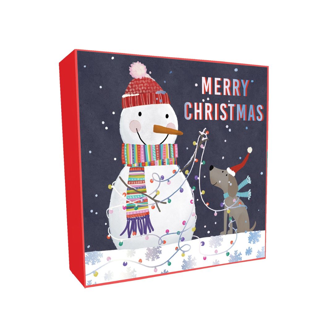 Snowman & Dog Christmas cards - pack of 8