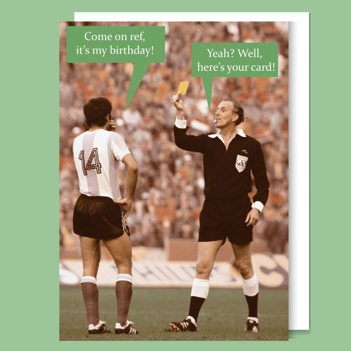 Happy Birthday Referee Football themed Card