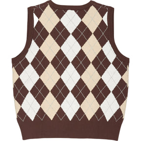 Motel Brown Sami Argyle Knit Vest