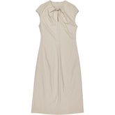 Vivere Cream Midi Dress