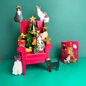 Cosy Cats Large 3D Pop & Slot Advent Calendar