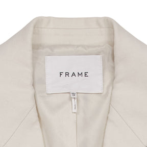 Frame Cream Linen Blazer Jacket XS