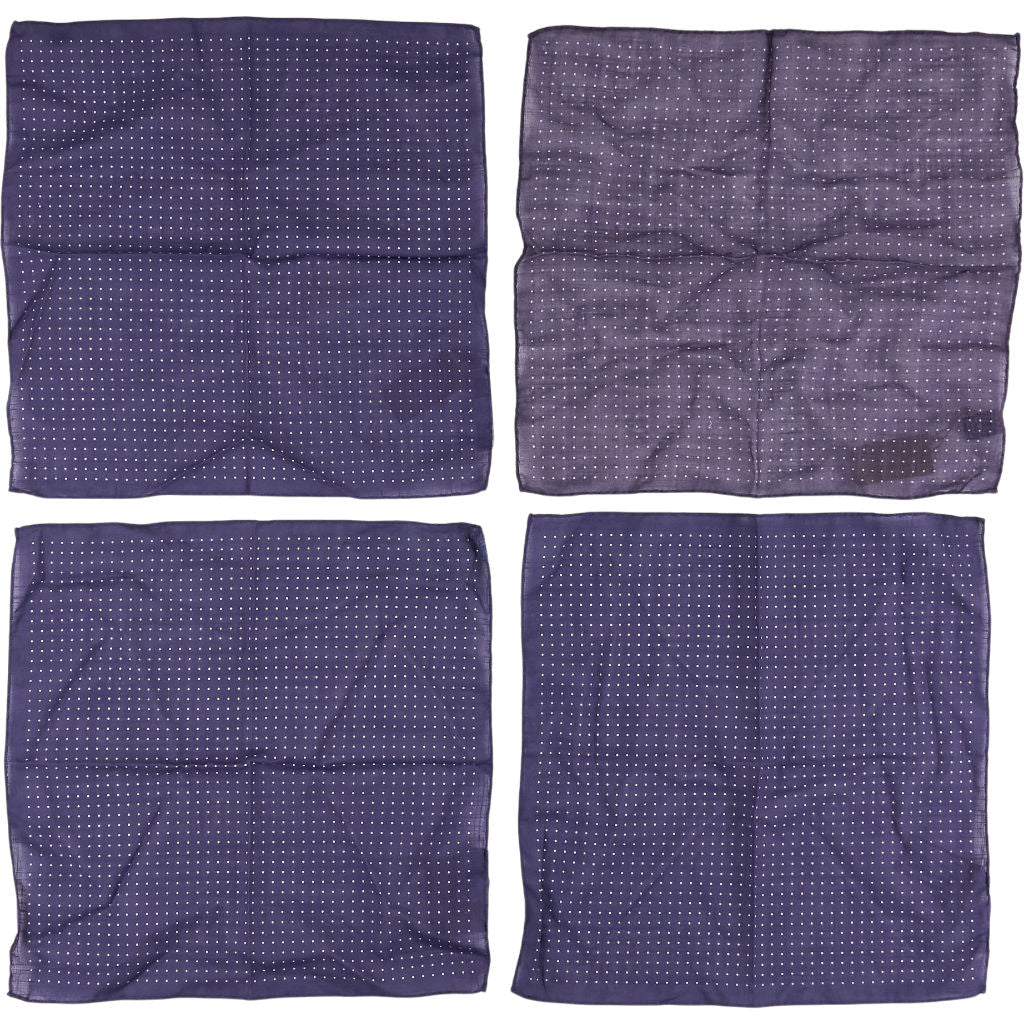 Anderson & Sheppard Navy Spotted Pocket Square