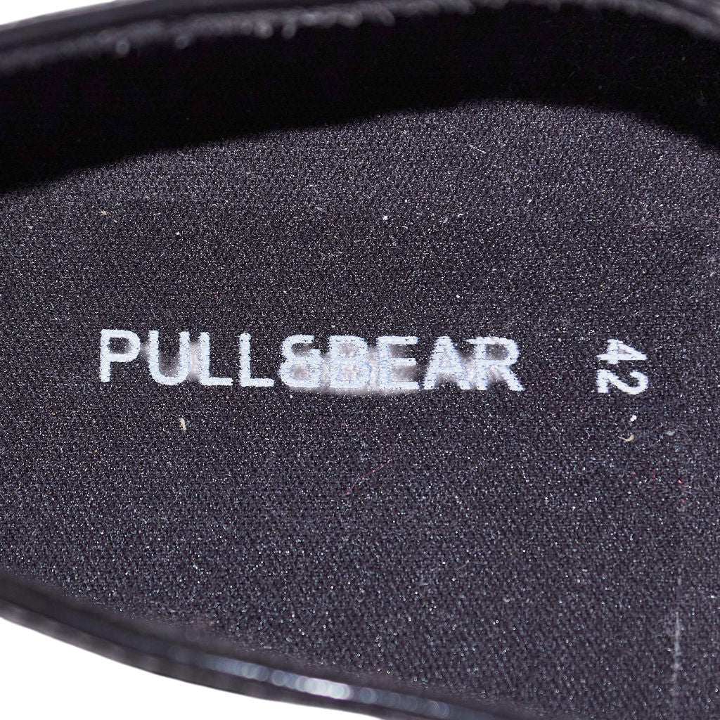 Pull & Bear Black Chunky Buckle Shoes