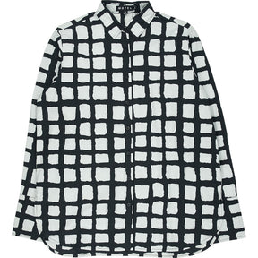 Motel Black Mono Painted Check Elm Shirt