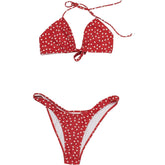 Motel Red Heart Print Bikini