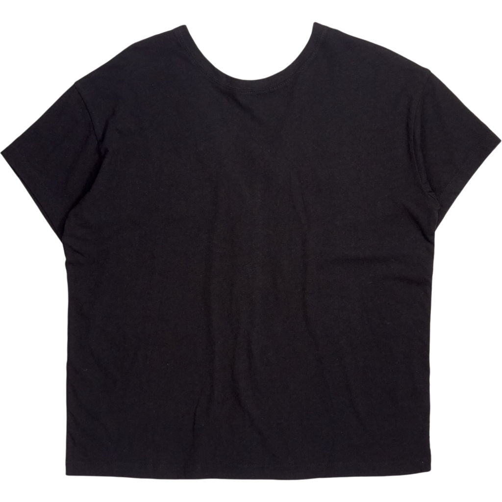 Hush Black V Back Snap Jersey Tee