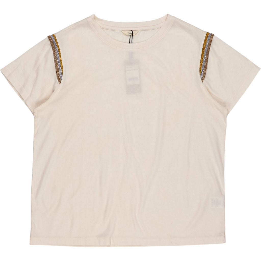 Hush Off White Quinn Sparkle Trim T-Shirt