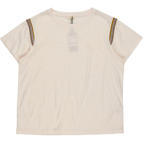 Hush Off White Quinn Sparkle Trim T-Shirt