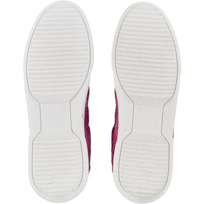 By Walid Pink Print Raw Silk Trainers