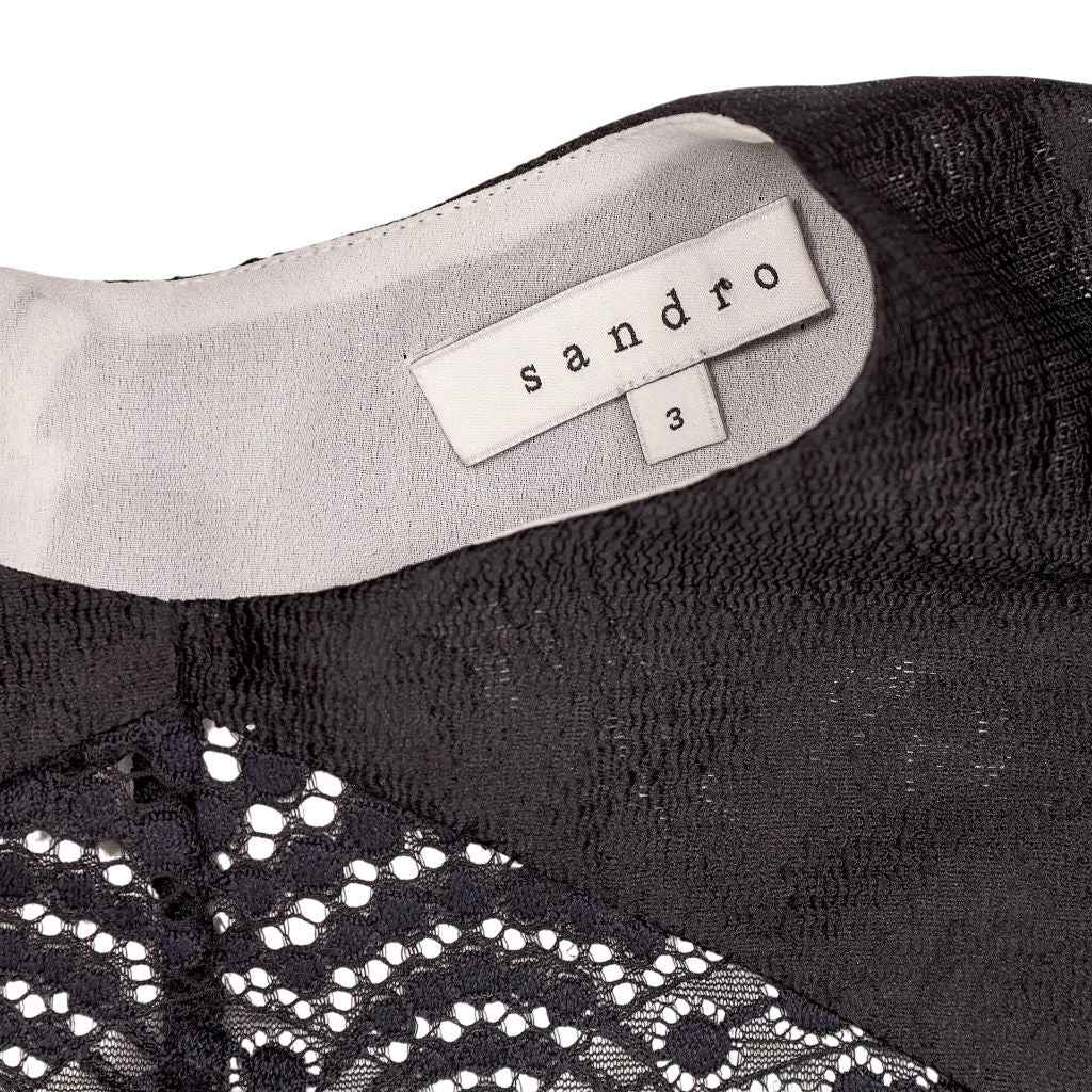 Sandro Black Lace Sheath Dress