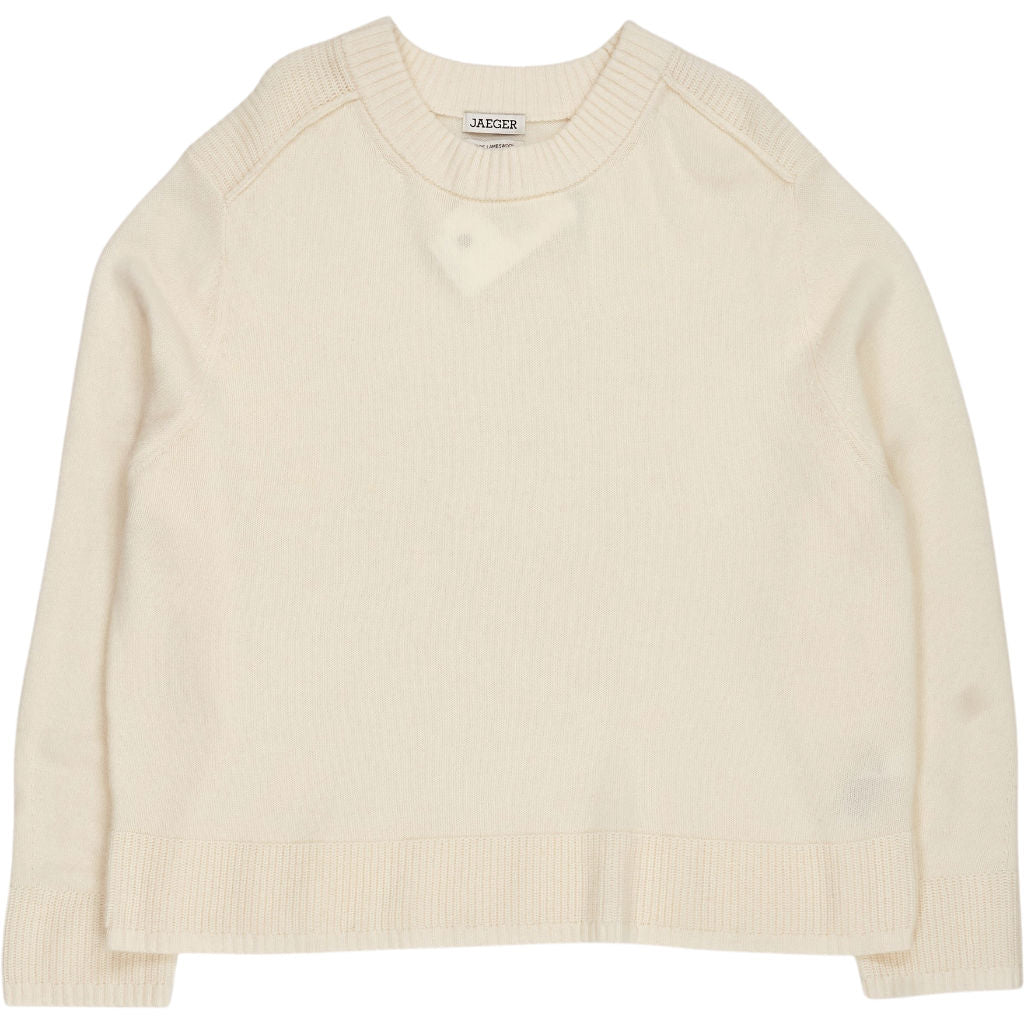 Jaeger Cream Pure Lambswool Jumper