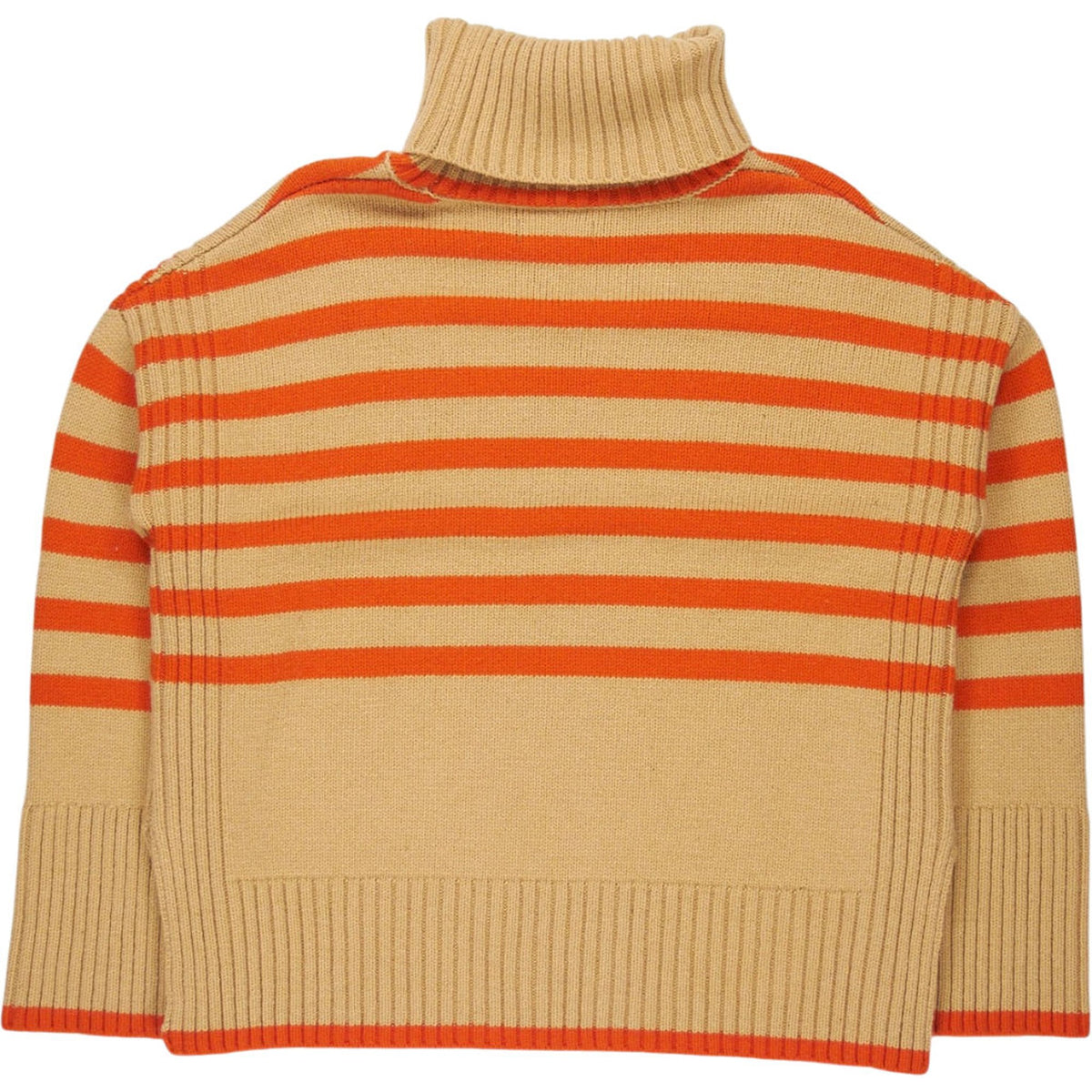 Beaufort & Blake Orange Striped Turtleneck Jumper