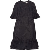 Jovonna Black Ruffle Sleeve Dress
