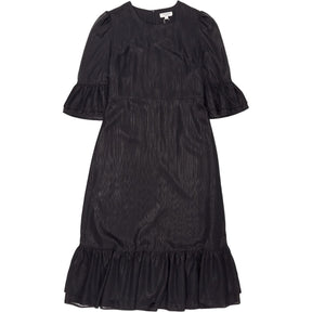 Jovonna Black Ruffle Sleeve Dress
