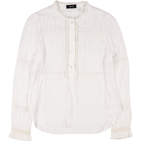 ME+EM White Lace Trim Blouse