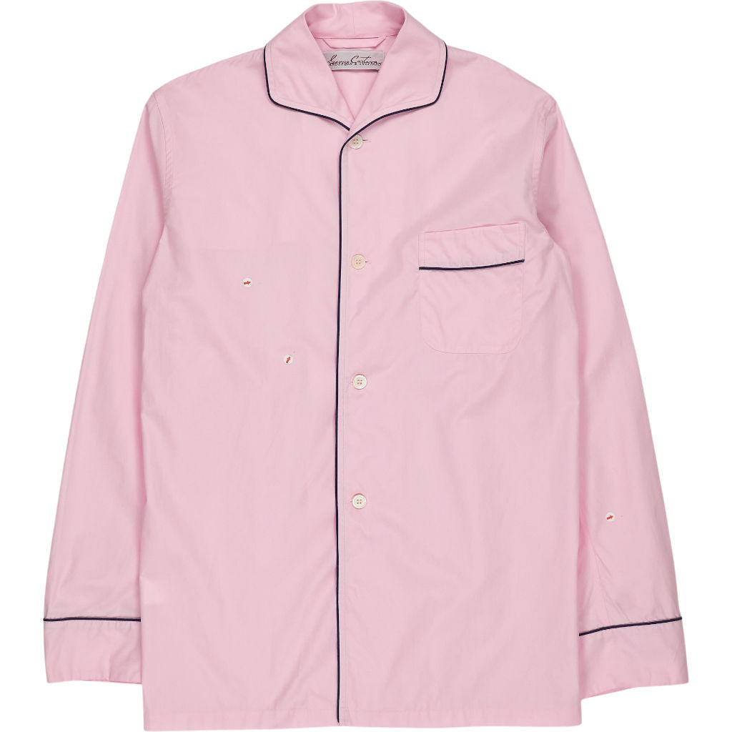 Anderson & Sheppard Pink Cotton Pyjama Shirt