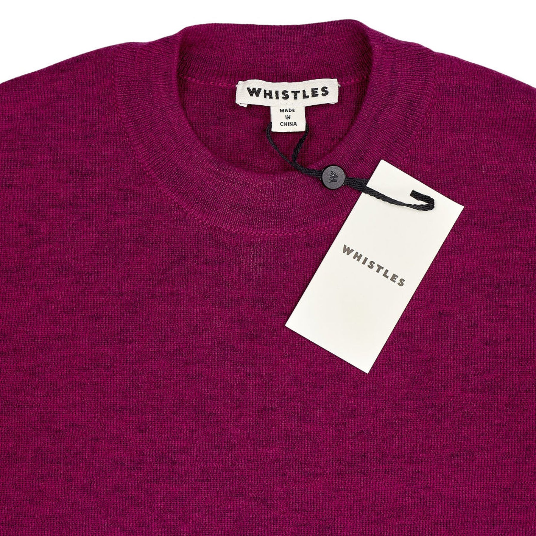 Whistles Magenta Crew Neck Jumper
