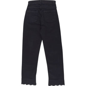 Wyse London Black Scalloped Hem Jeans