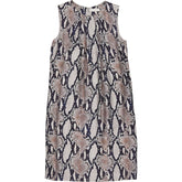 St. Emile Grey Silk Snake Print Dress