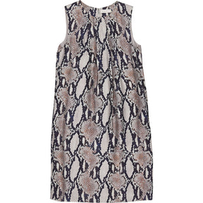 St. Emile Grey Silk Snake Print Dress