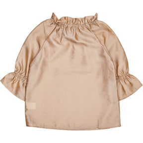 Wyse Gold Ruby Ruffle Sleeve Top