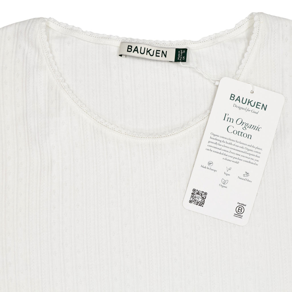 Baukjen White Gabriella Organic Rib Tee