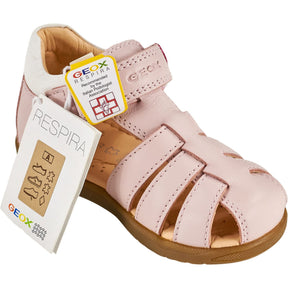 Geox Pink Nappa Kids Sandals