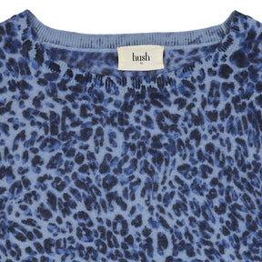 Hush Blue Leopard Print Jumper
