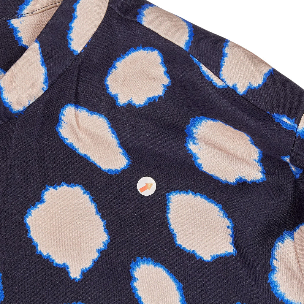 COS Blue Patterned Long Shirt Dress