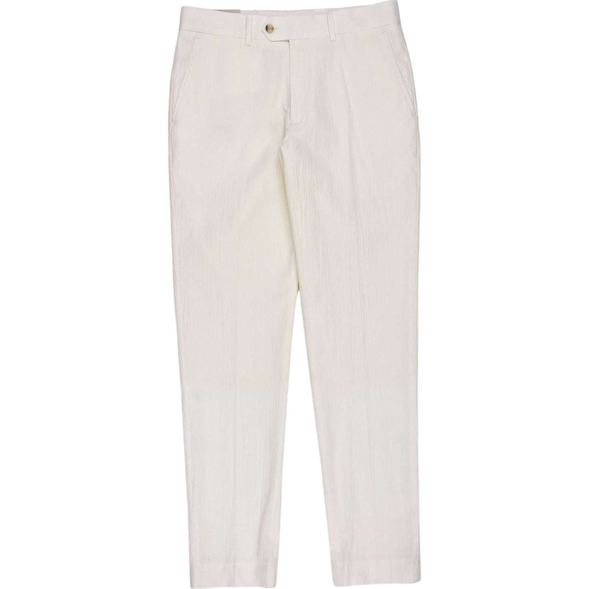 Moss Bros White Seersucker Trousers