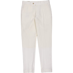 Moss Bros White Seersucker Trousers