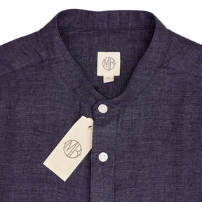 Moss Bros Blue Linen Shirt