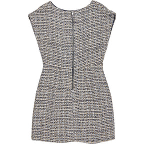 Apricot Blue Tweed Shift Dress