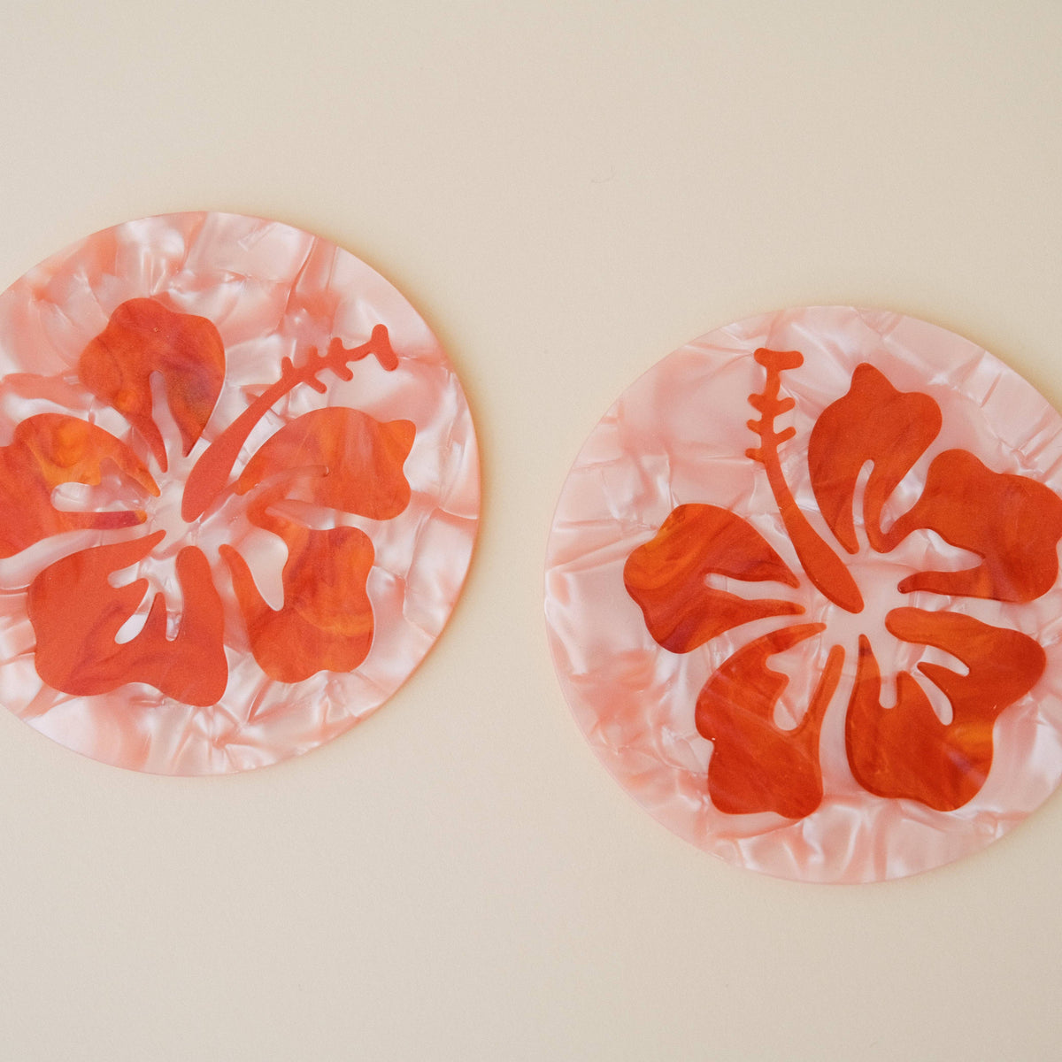 Hibiscus Acetate Coaster (single)