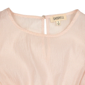 Ghospell Nude Striped Blouse