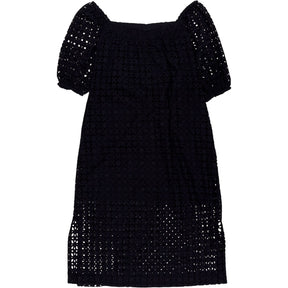 Hush Navy Broderie Anglais Midi Dress