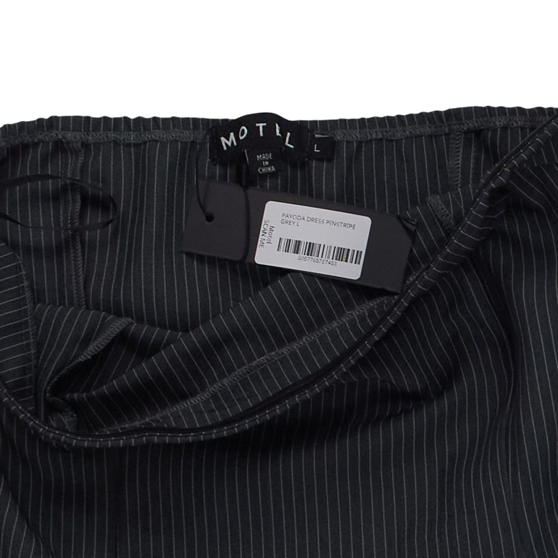 Motel Grey Pinstripe Payoda Dress