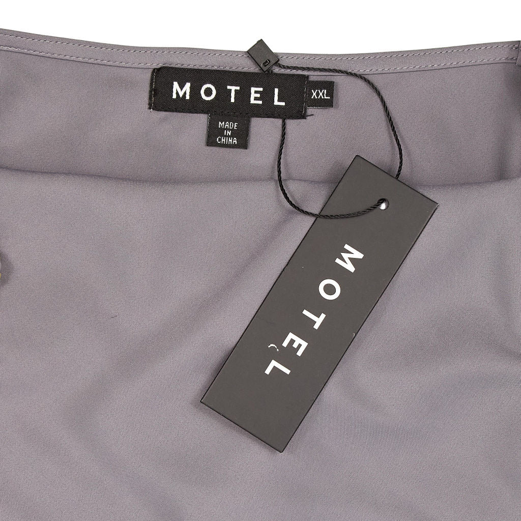 Motel Grey Palasha Midaxi Satin Dress