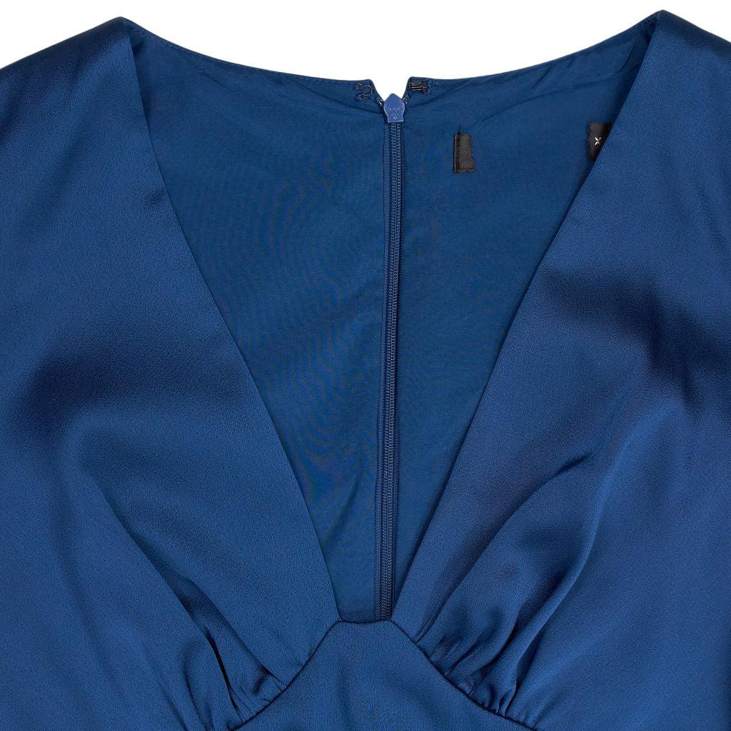 River Island Blue Asymmetric Midi Dress