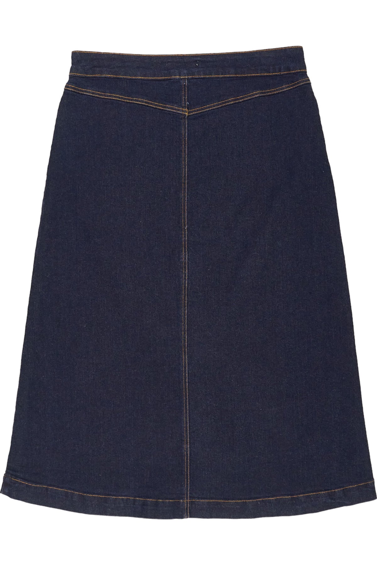 Baukjen Blue Denim Button-Down Midi Skirt