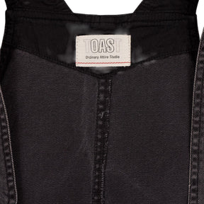 Toast Black Cotton Pinafore Dress