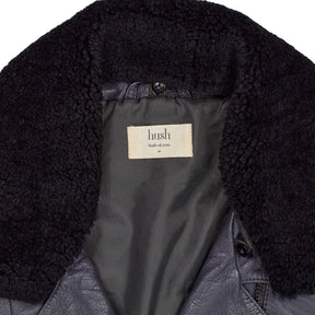 Hush Grey Leather Biker Jacket