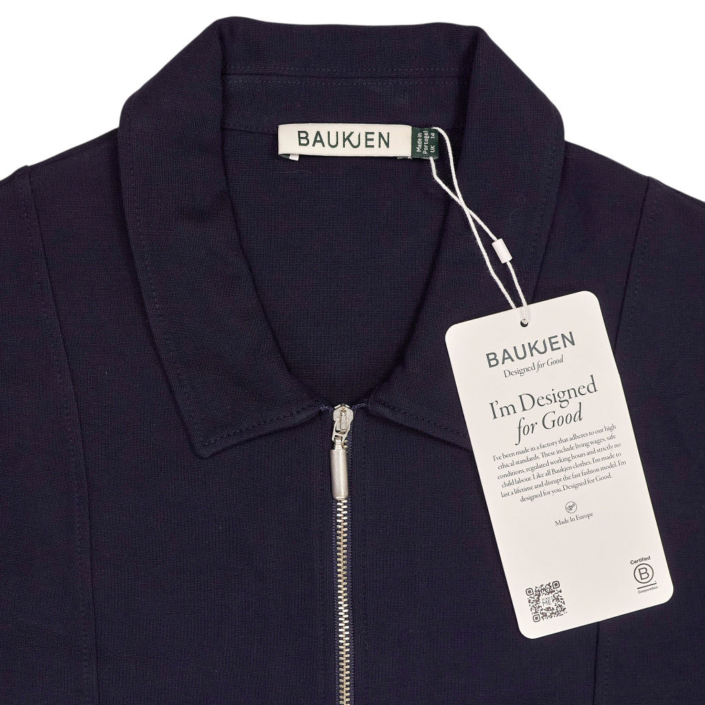 Baukjen Navy Mariposa Ponte Midi Dress