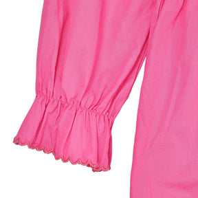 OMNES Pink Cotton Midi Dress